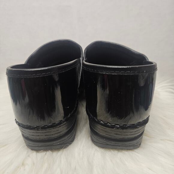 Dansko Black Patent Leather Professional Clogs - Picture 4 of 10
